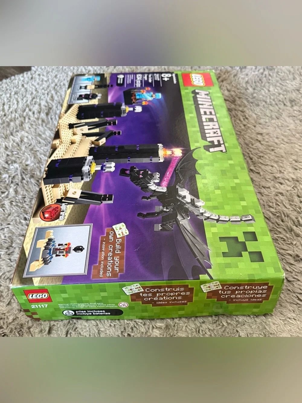 Lego Minecraft The Ender Dragon 21117 Ages 8+ 634 Pieces in Great Used Condition